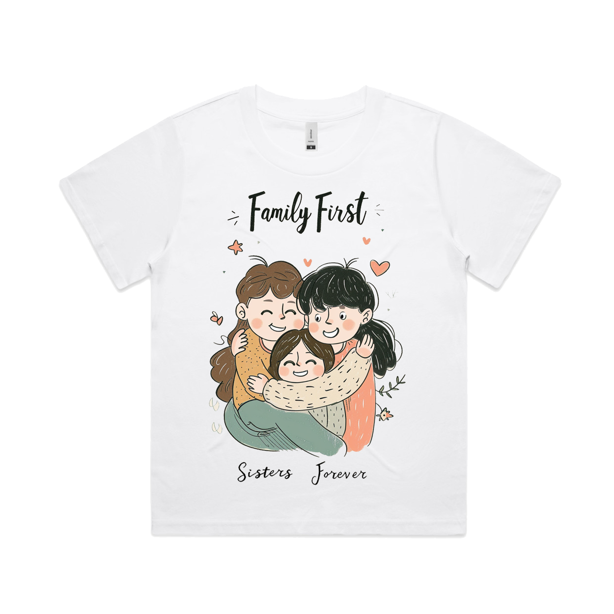 Graphic T-shirt - Sisters Matching Tee (Family First)