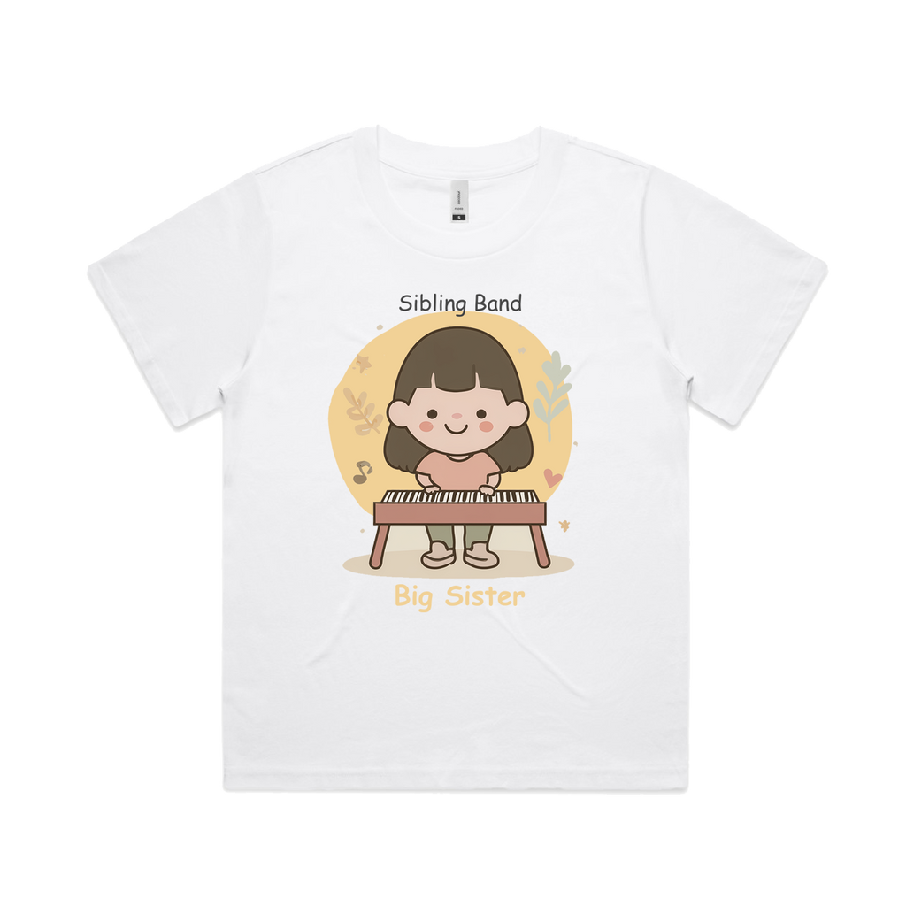 Graphic T-shirt - Piano Girl Matching Tee (Sibling Band)