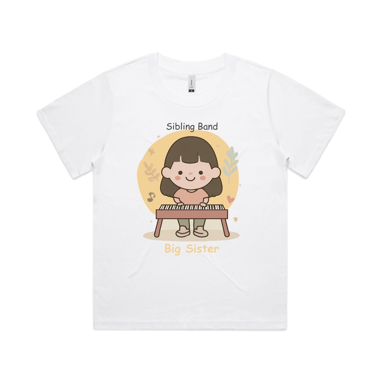 Graphic T-shirt - Piano Girl Matching Tee (Sibling Band)