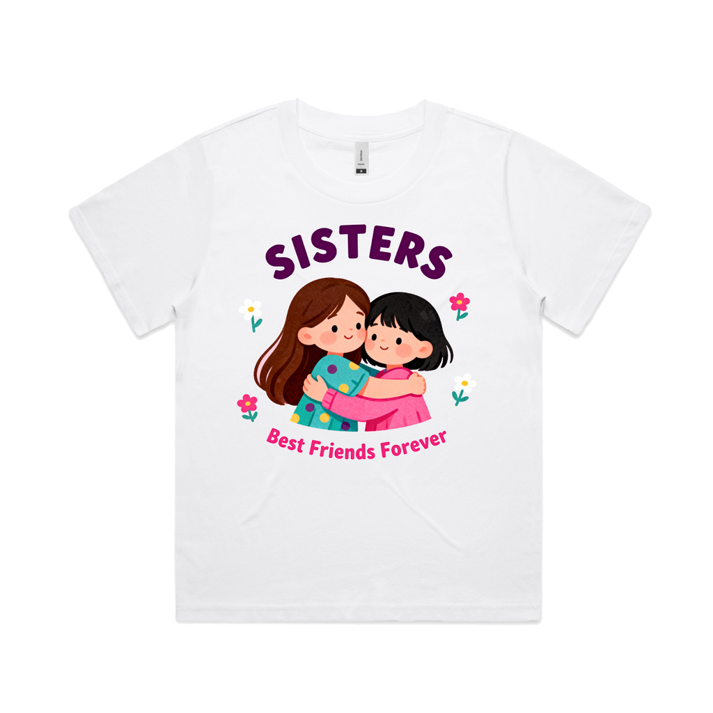Graphic T-shirt - Sisters Matching Tee (Best Friends Forever)