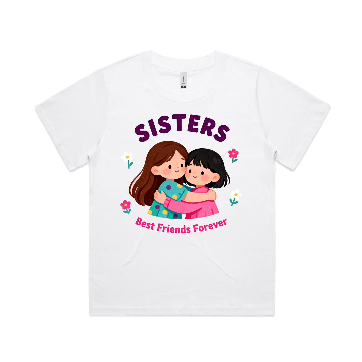 Graphic T-shirt - Sisters Matching Tee (Best Friends Forever)