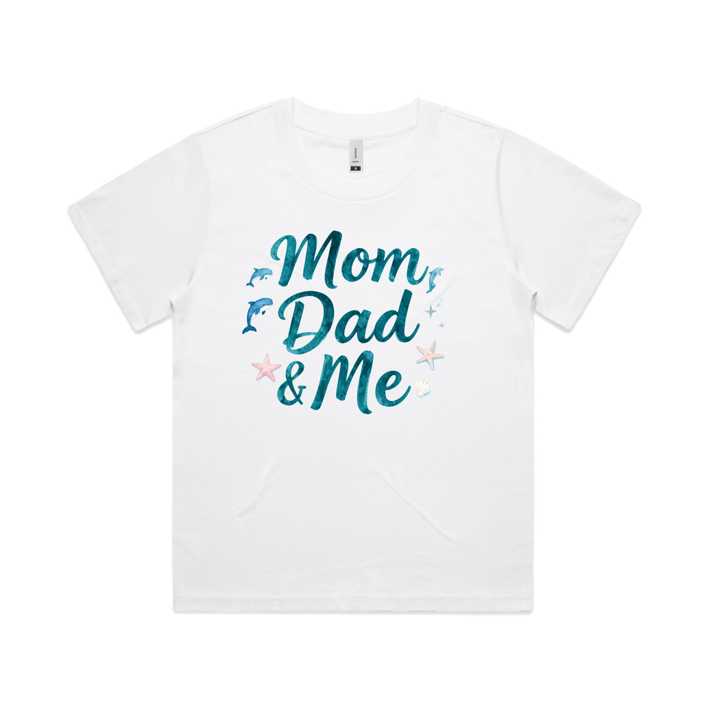 Graphic T-shirt - Dolphin Starfish Matching Tee (Mom, Dad & Me)