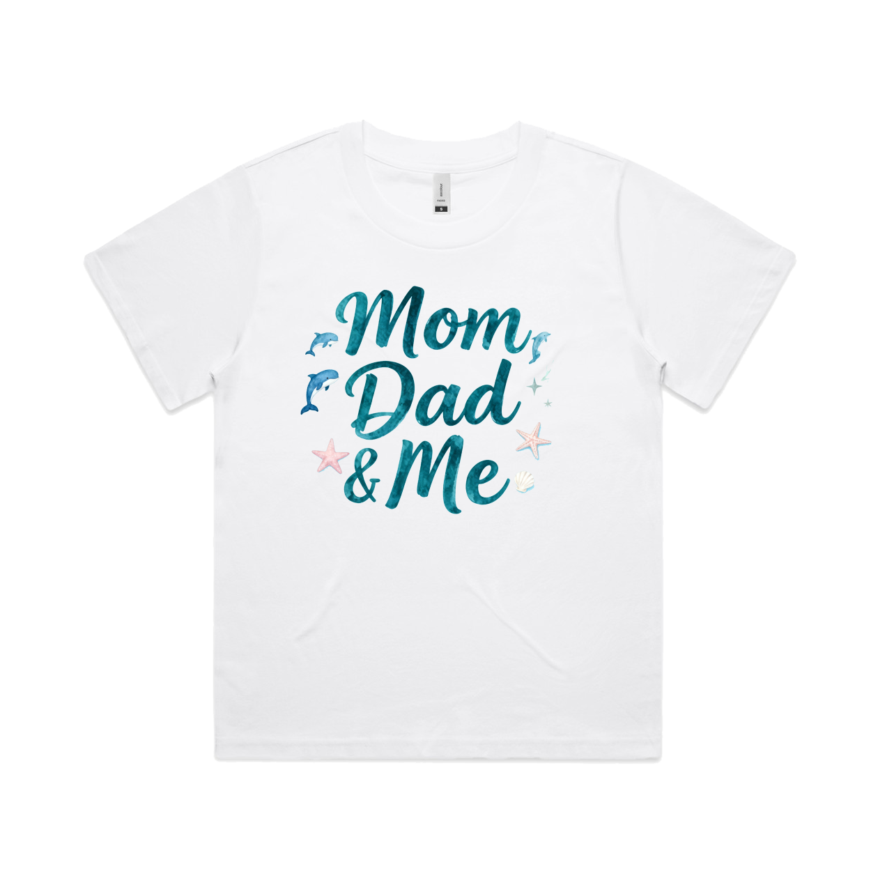 Graphic T-shirt - Dolphin Starfish Matching Tee (Mom, Dad & Me)