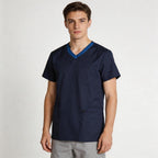 Mens Contrast Trim Scrub| 160gsm Stretch Scrub with Custom Embroidery