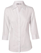 Ladies Nano Tech 3/4 Sleeve Shirt | Nano Silk Protein Finish with Custom Embroidery