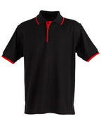 Mens Contrast Pique Polo | 240gsm Poly-Cotton Polo with Embroidery Custom Printing