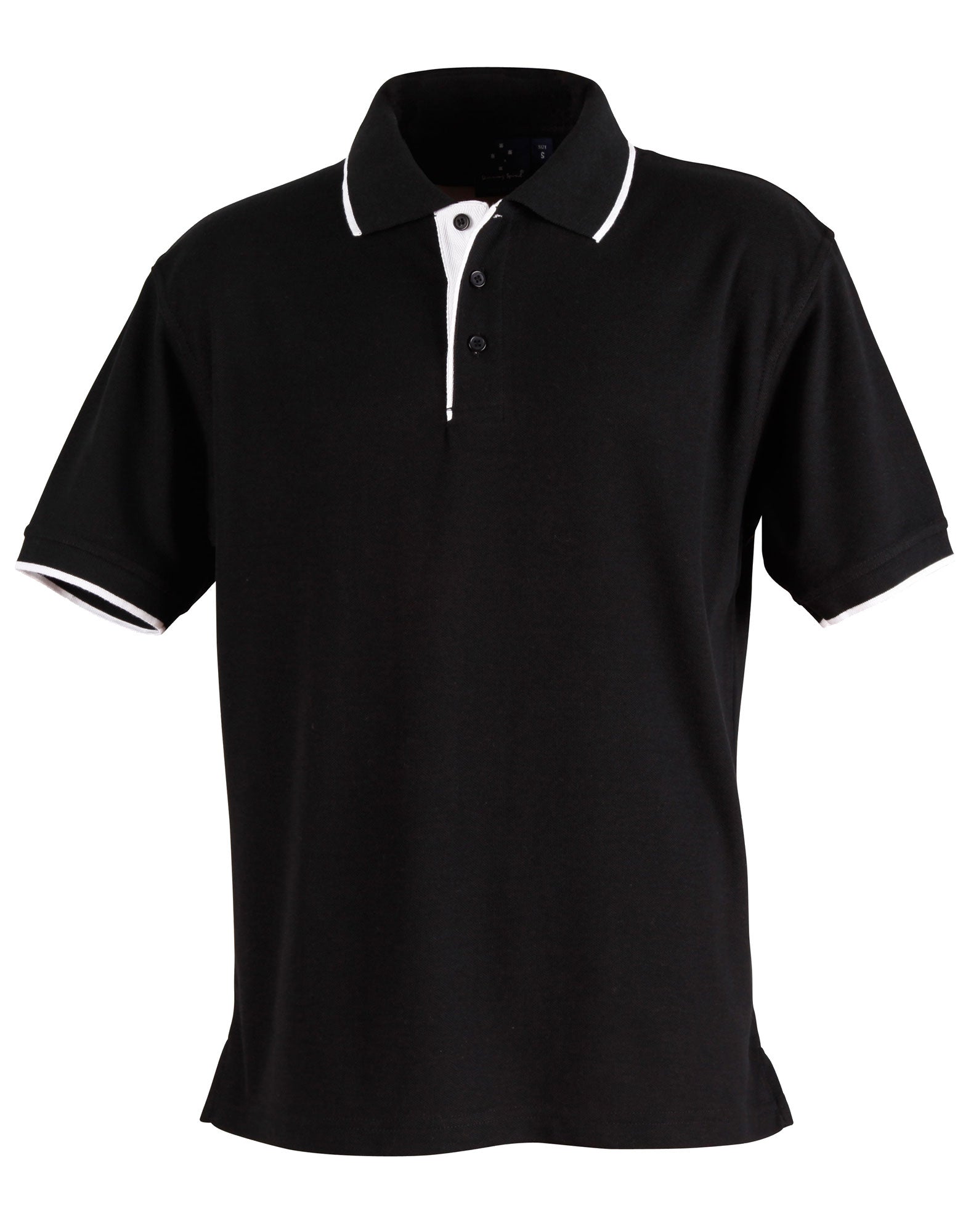 Mens Contrast Pique Polo | 240gsm Poly-Cotton Polo with Embroidery Custom Printing