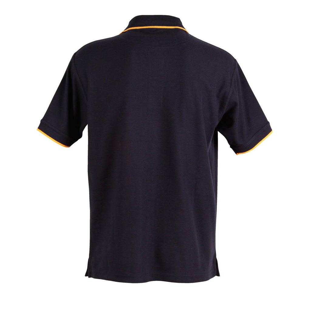 Mens Contrast Pique Polo | 240gsm Poly-Cotton Polo with Embroidery Custom Printing