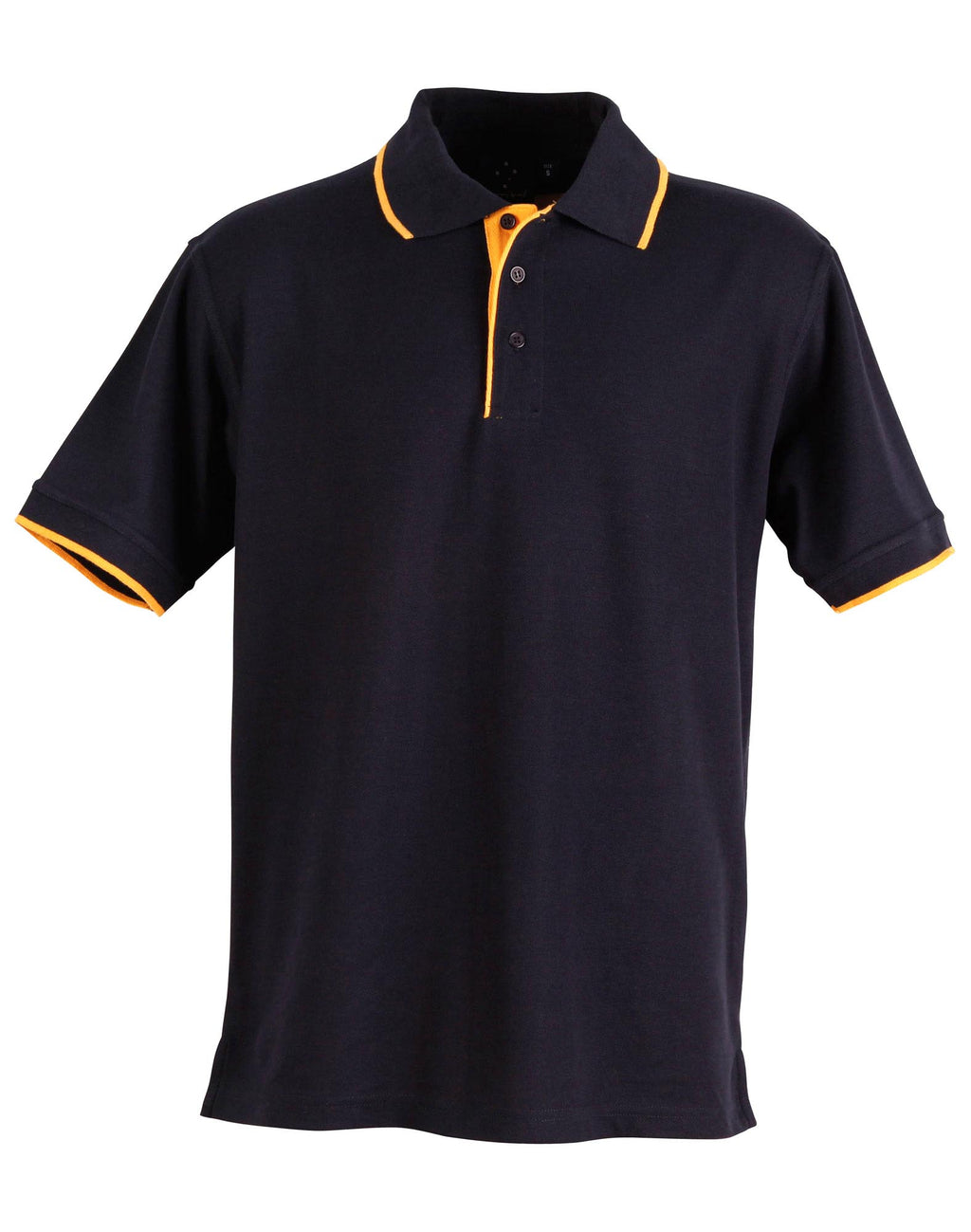 Mens Contrast Pique Polo | 240gsm Poly-Cotton Polo with Embroidery Custom Printing