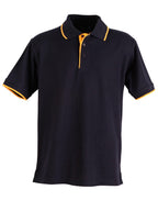 Mens Contrast Pique Polo | 240gsm Poly-Cotton Polo with Embroidery Custom Printing