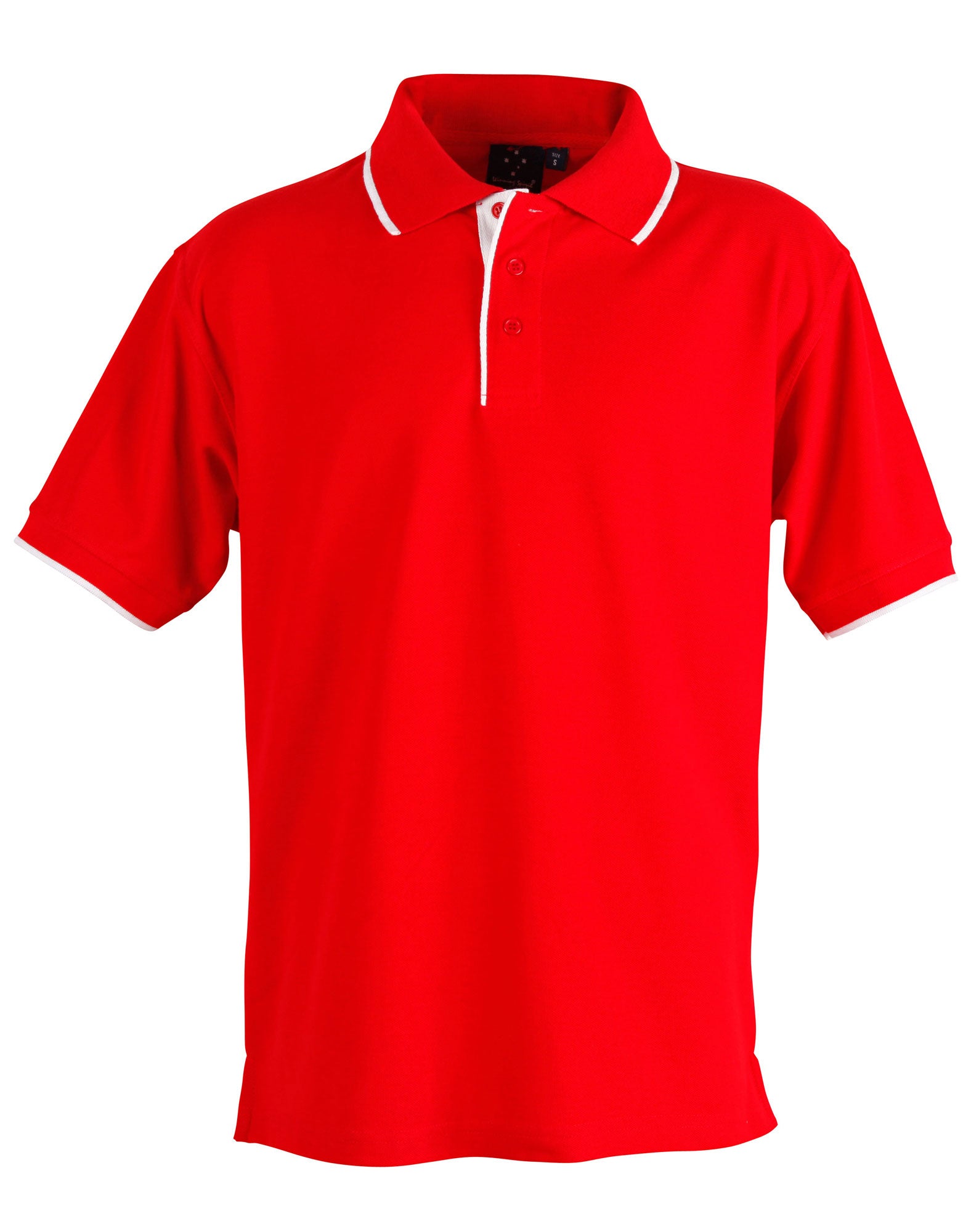 Mens Contrast Pique Polo | 240gsm Poly-Cotton Polo with Embroidery Custom Printing