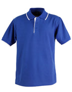 Mens Contrast Pique Polo | 240gsm Poly-Cotton Polo with Embroidery Custom Printing