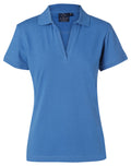 Ladies Buttonless Cotton Stretch Pique Polo | 200gsm Premium Polo with Embroidery or Custom Printing