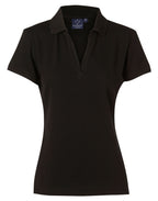 Ladies Buttonless Cotton Stretch Pique Polo | 200gsm Premium Polo with Embroidery or Custom Printing
