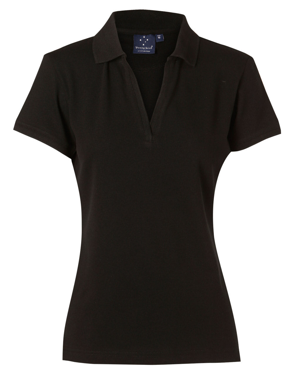 Ladies Buttonless Cotton Stretch Pique Polo | 200gsm Premium Polo with Embroidery or Custom Printing