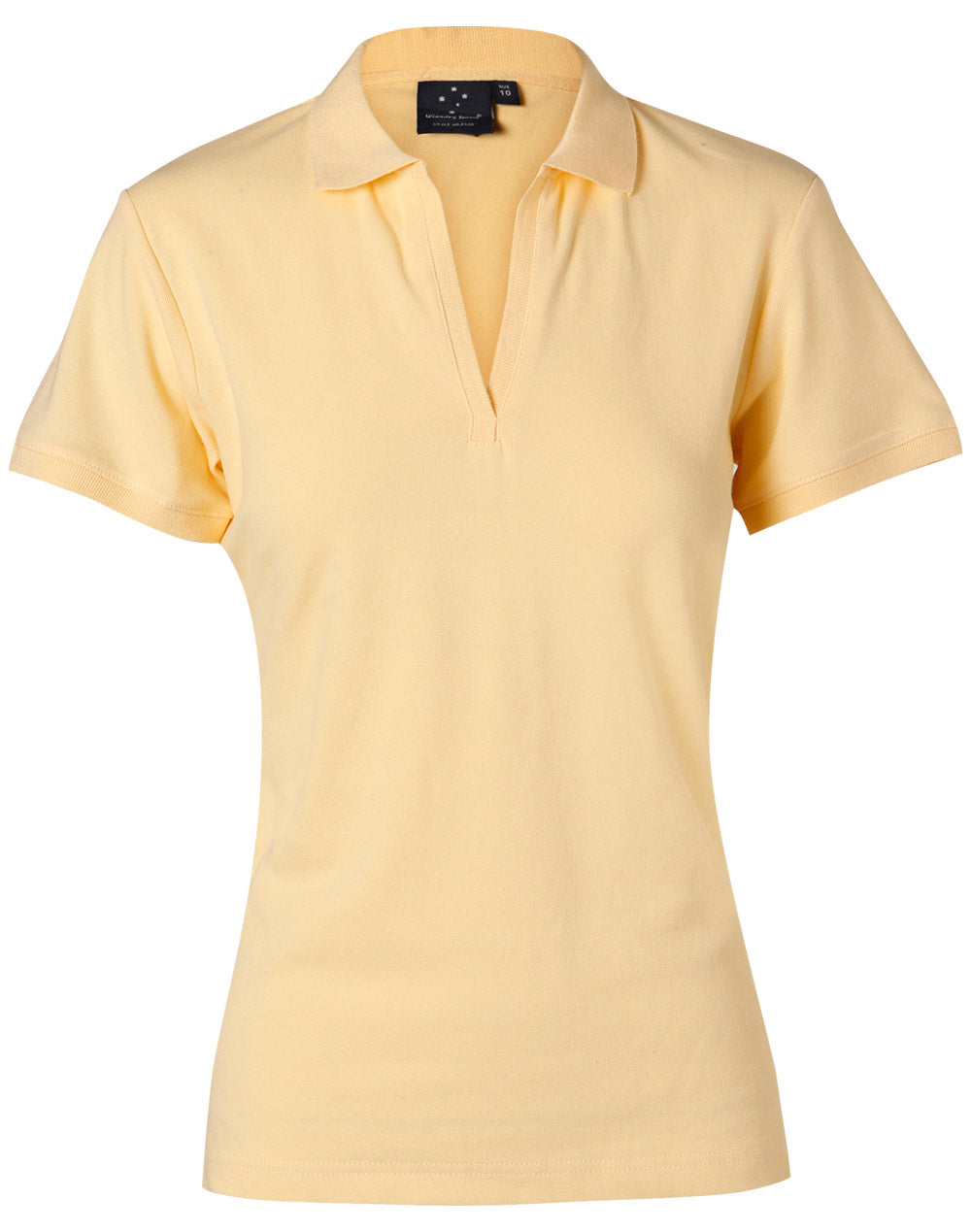Ladies Buttonless Cotton Stretch Pique Polo | 200gsm Premium Polo with Embroidery or Custom Printing