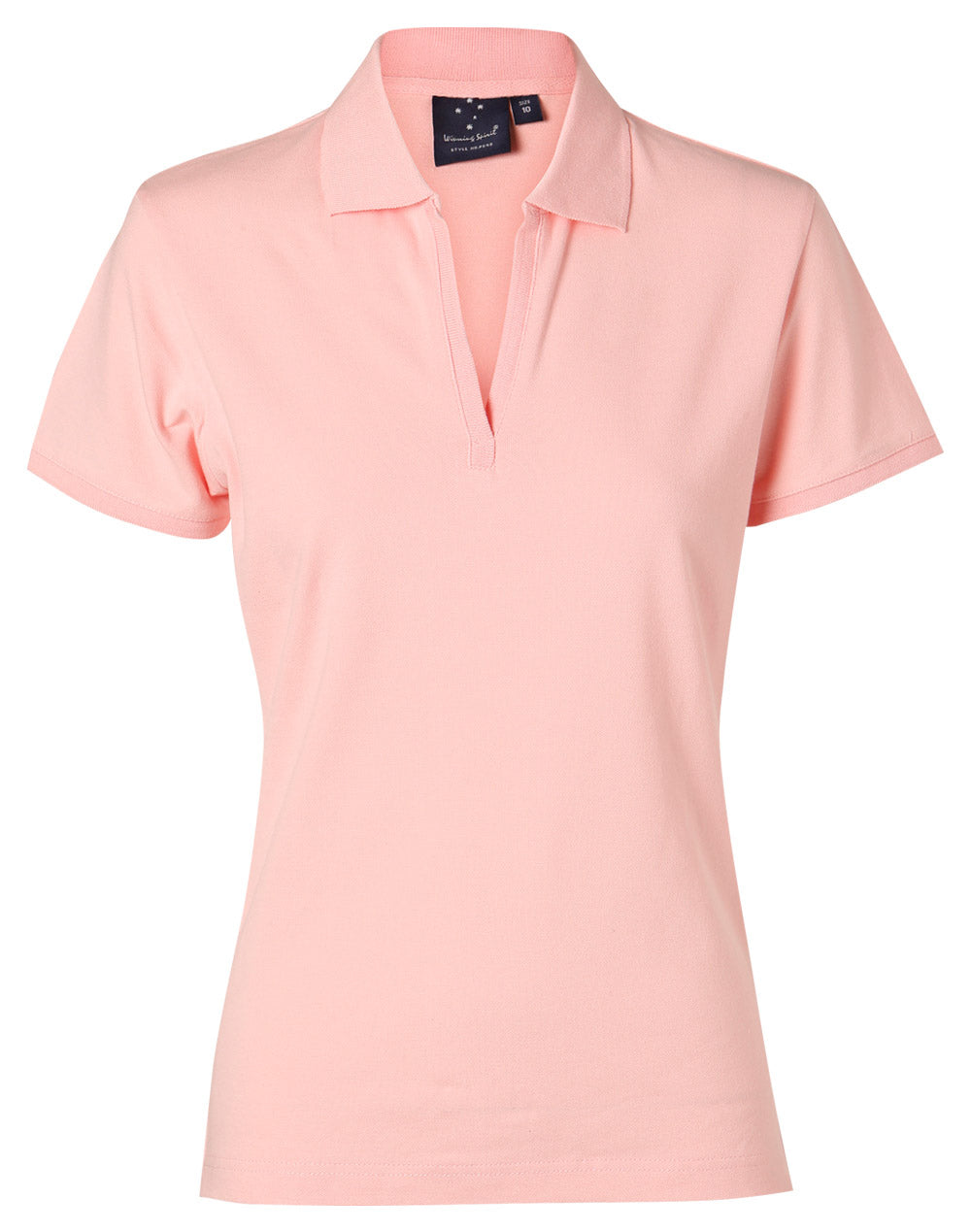 Ladies Buttonless Cotton Stretch Pique Polo | 200gsm Premium Polo with Embroidery or Custom Printing