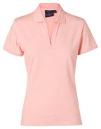 Ladies Buttonless Cotton Stretch Pique Polo | 200gsm Premium Polo with Embroidery or Custom Printing