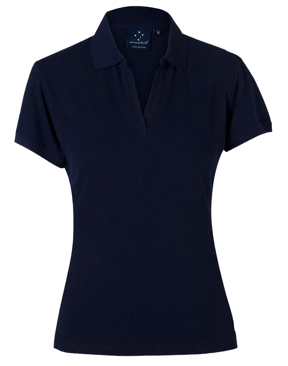 Ladies Buttonless Cotton Stretch Pique Polo | 200gsm Premium Polo with Embroidery or Custom Printing