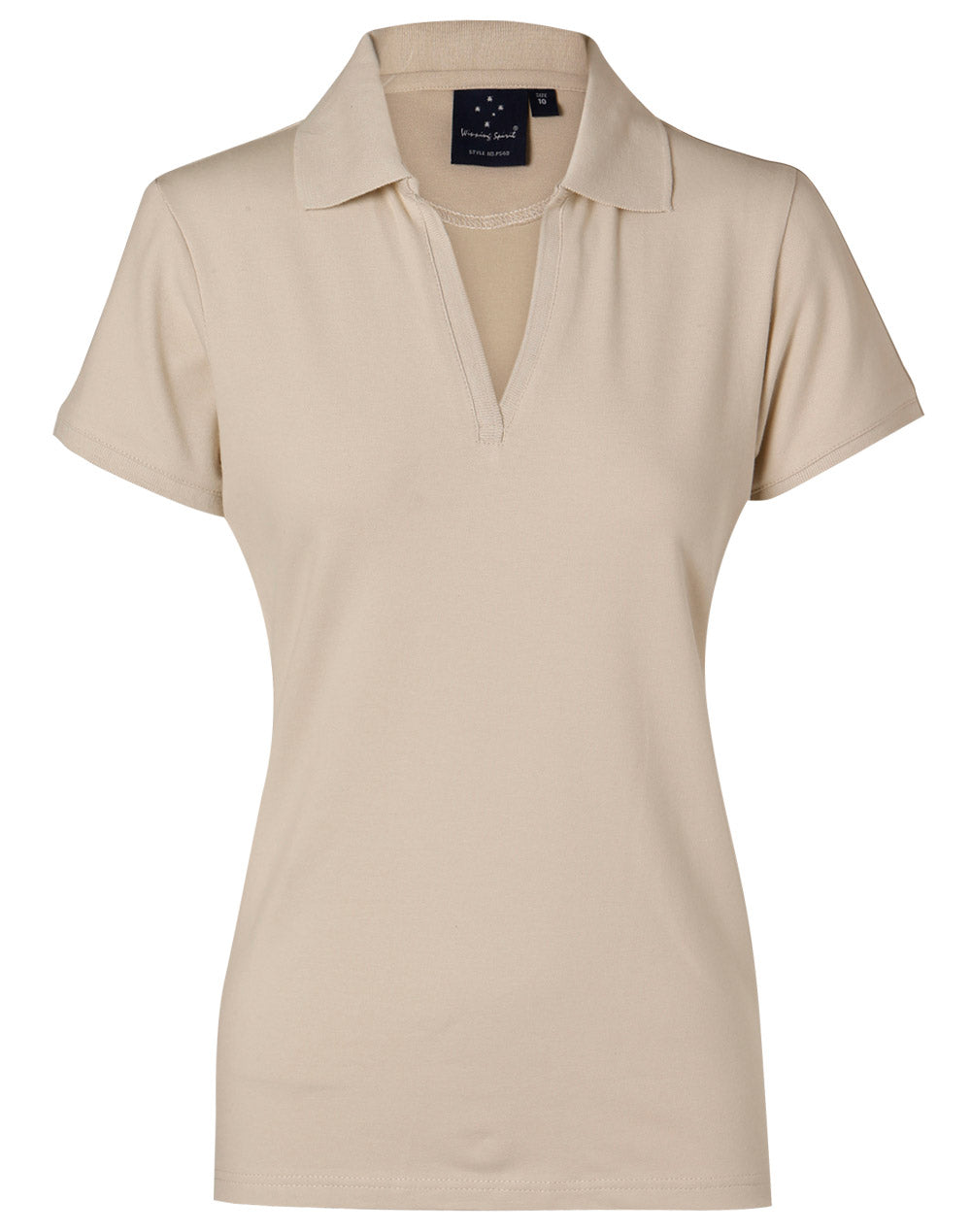Ladies Buttonless Cotton Stretch Pique Polo | 200gsm Premium Polo with Embroidery or Custom Printing