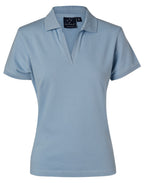 Ladies Buttonless Cotton Stretch Pique Polo | 200gsm Premium Polo with Embroidery or Custom Printing