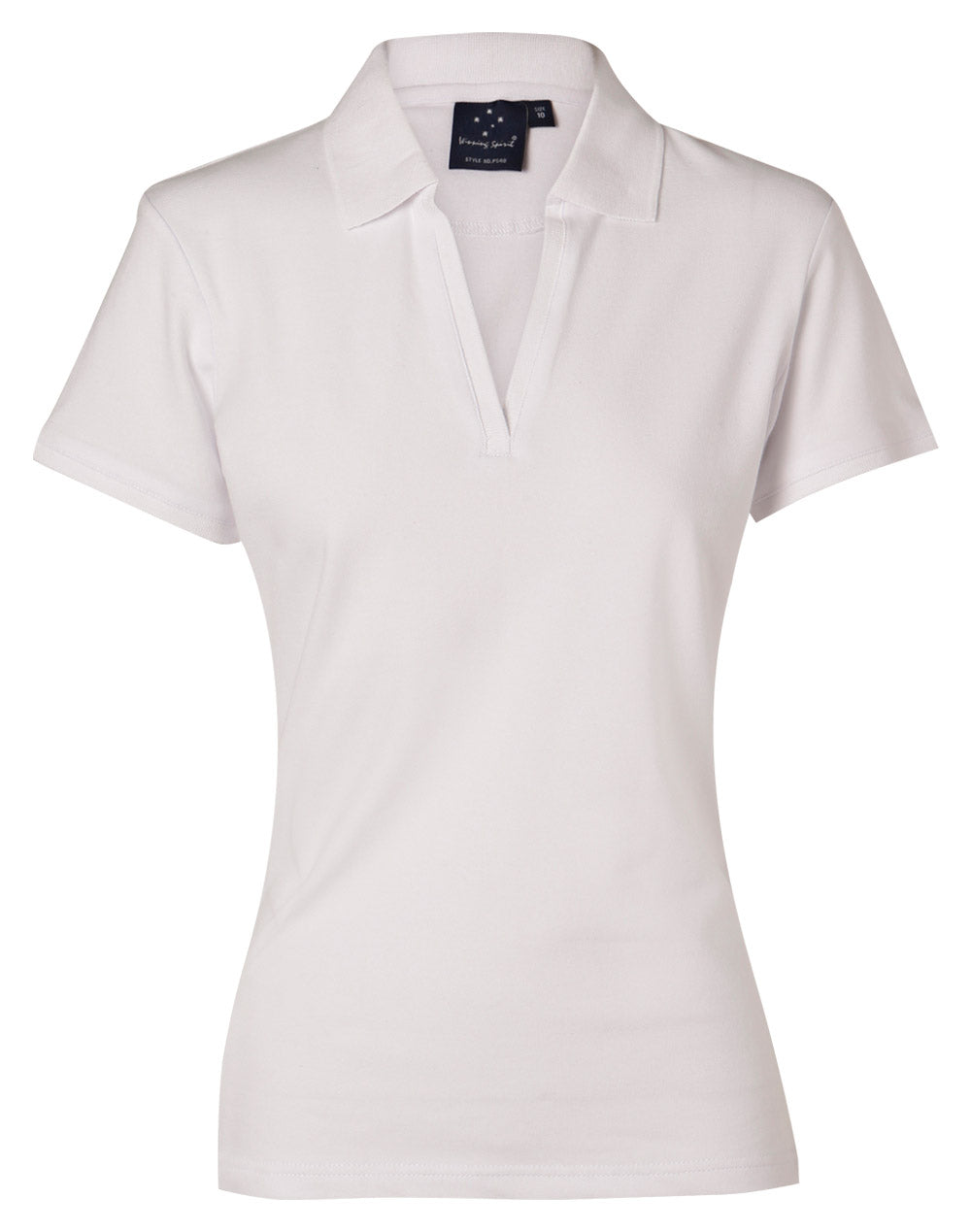 Ladies Buttonless Cotton Stretch Pique Polo | 200gsm Premium Polo with Embroidery or Custom Printing