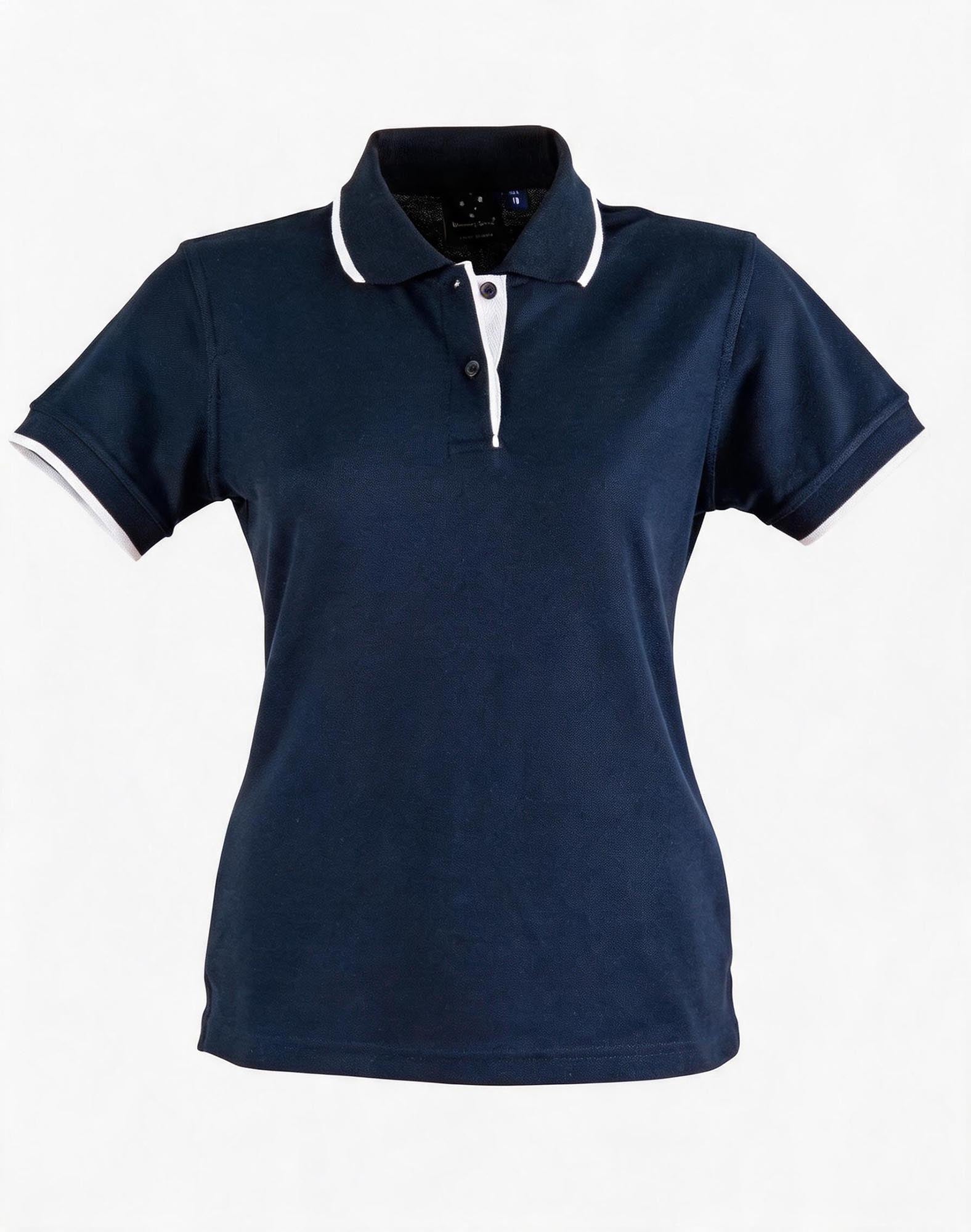 Ladies Contrast Pique Polo | 240gsm Poly-Cotton Polo with Embroidery or Custom Printing