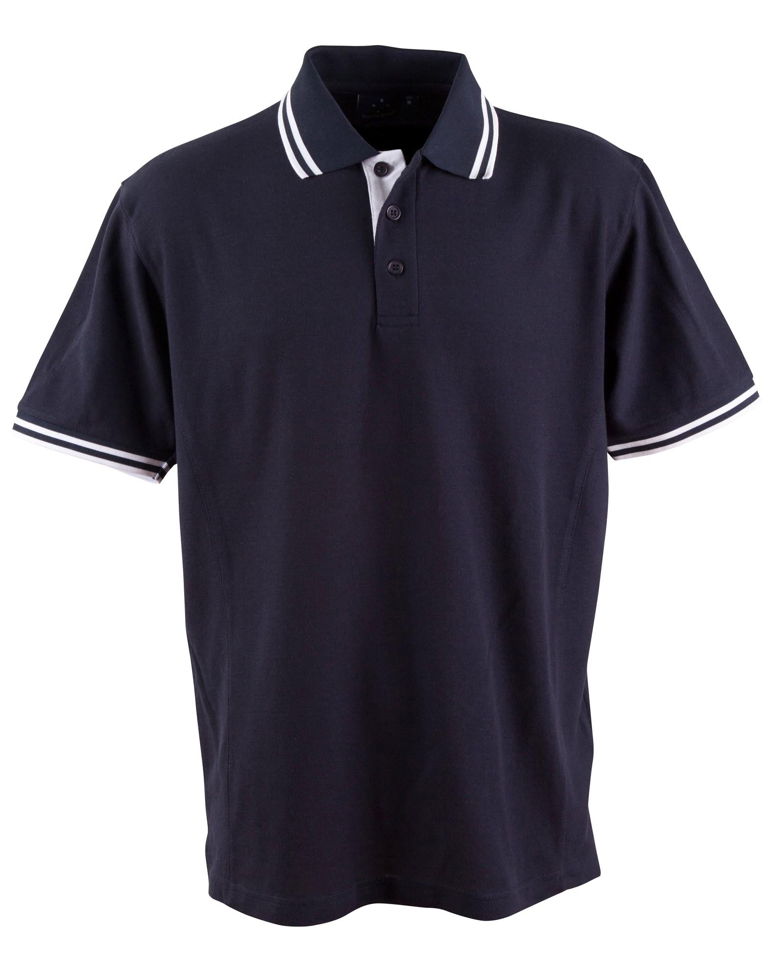 Mens TrueDry Contrast Pique Polo | 185gsm Cotton Blend with Embroidery or Custom Printing