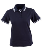 Ladies TrueDry Contrast Pique Polo | 185gsm Cotton Blend with Embroidery or Custom Printing