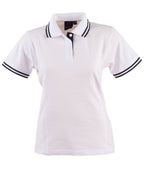 Ladies TrueDry Contrast Pique Polo | 185gsm Cotton Blend with Embroidery or Custom Printing