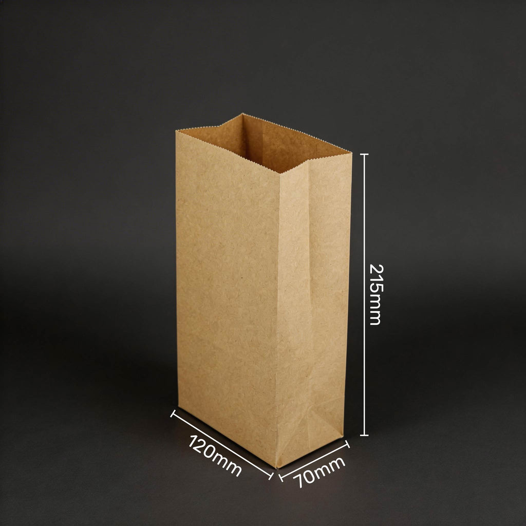 Greaseproof Kraft Paper Bags (Pack of 500 or 1000) – Custom Printing Available