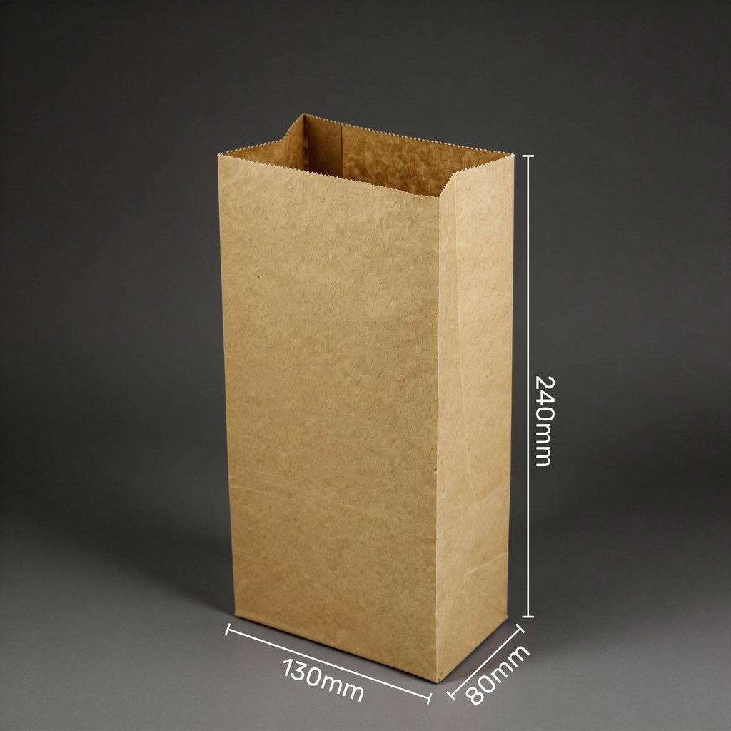 Greaseproof Kraft Paper Bags (Pack of 500 or 1000) – Custom Printing Available