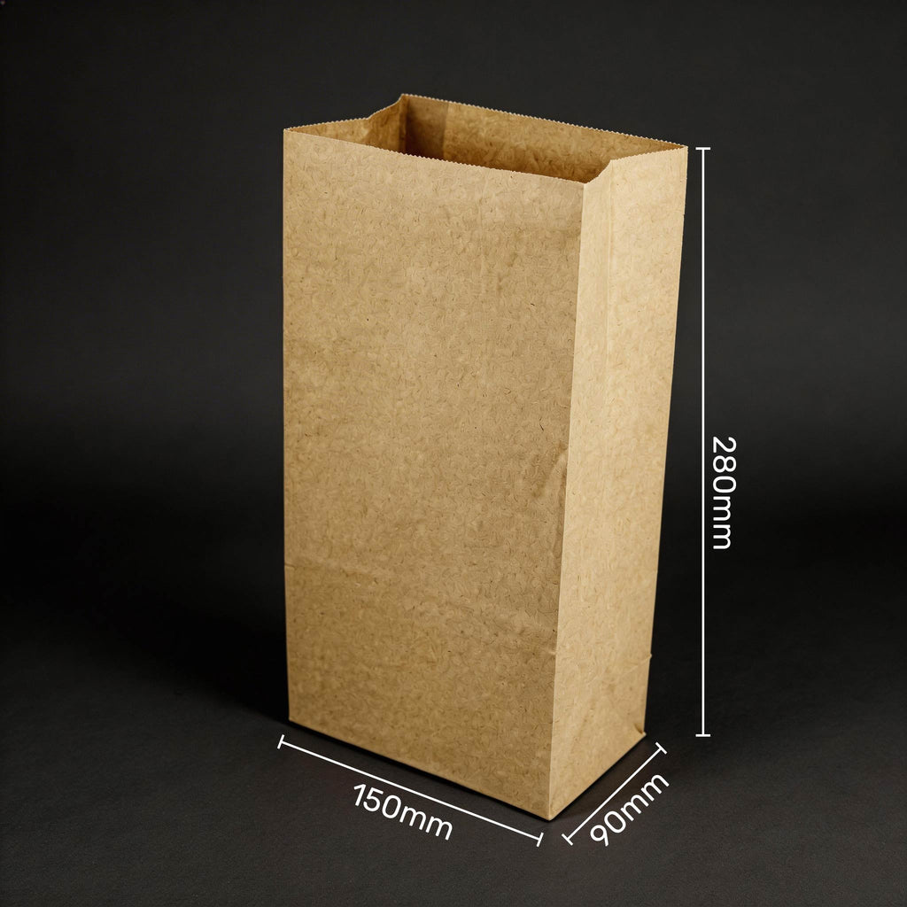 Greaseproof Kraft Paper Bags (Pack of 500 or 1000) – Custom Printing Available