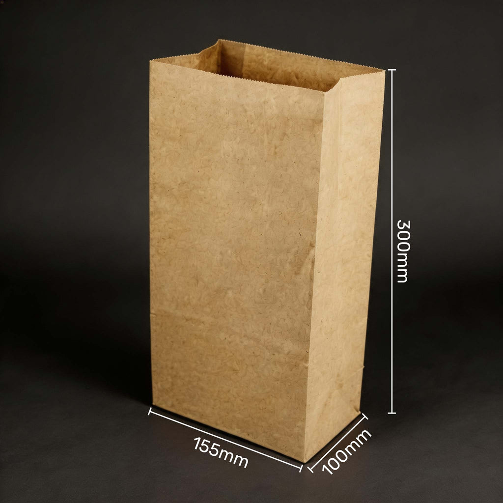 Greaseproof Kraft Paper Bags (Pack of 500 or 1000) – Custom Printing Available