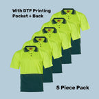 Hi-Vis CoolDry Safety Polo Pack (5 or 10) – Special Offer |  Class D Workwear with Custom Printing