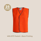 Kids Hi-Vis Safety Vest Pack | Class D with Custom Printing