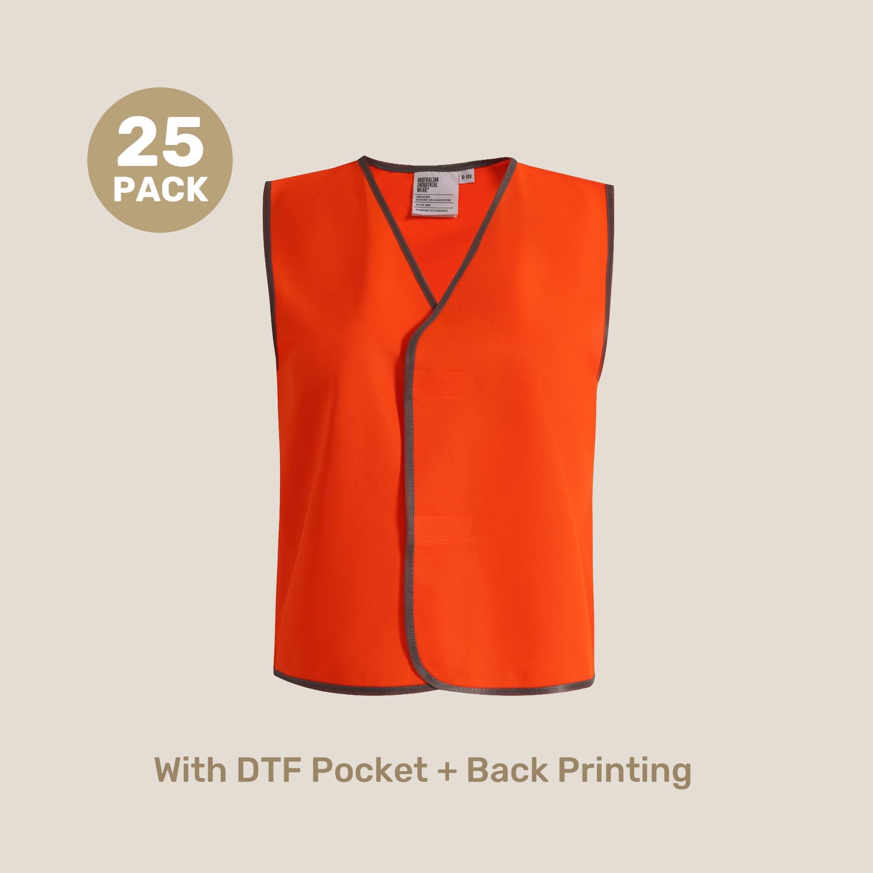 Kids Hi-Vis Safety Vest Pack | Class D with Custom Printing