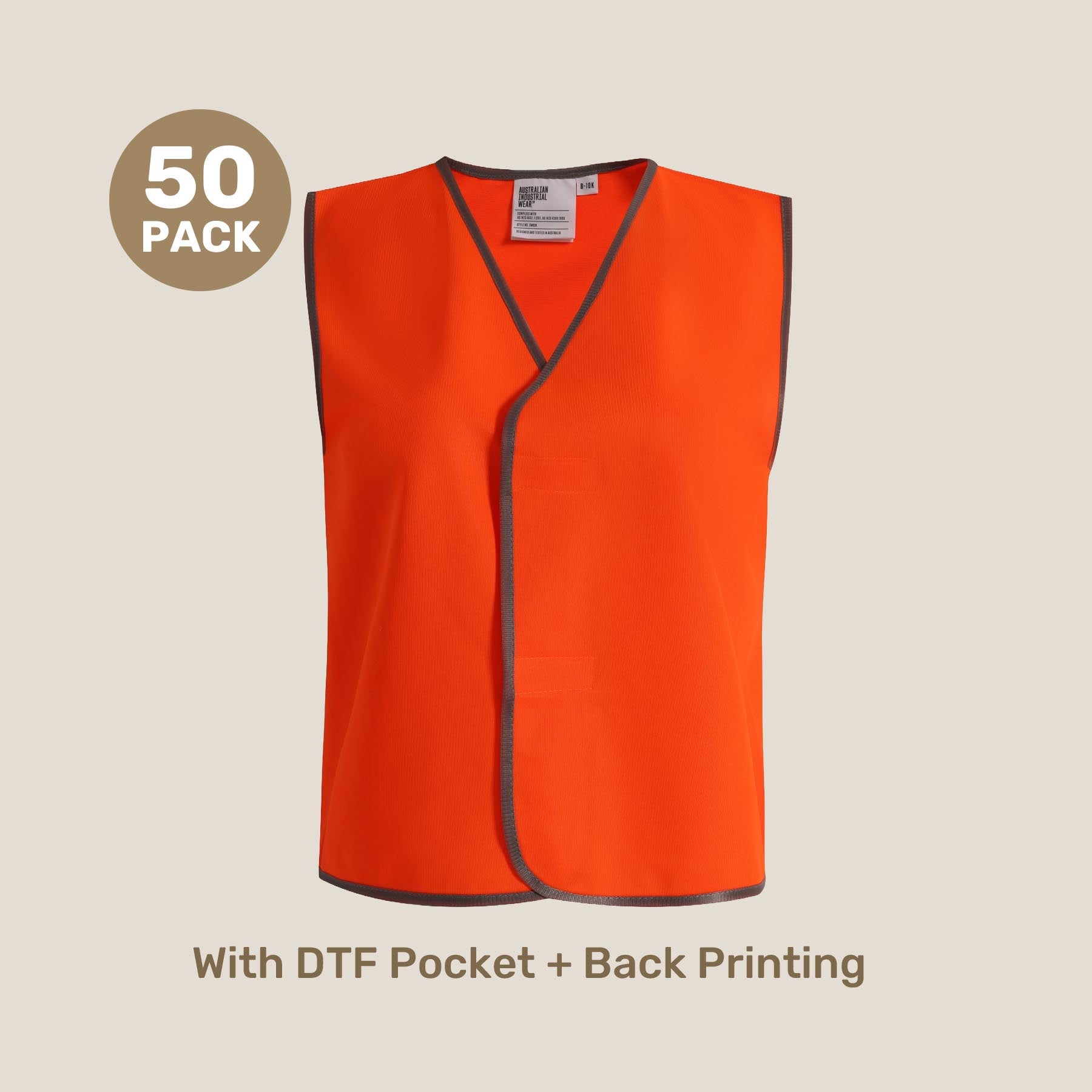 Kids Hi-Vis Safety Vest Pack | Class D with Custom Printing
