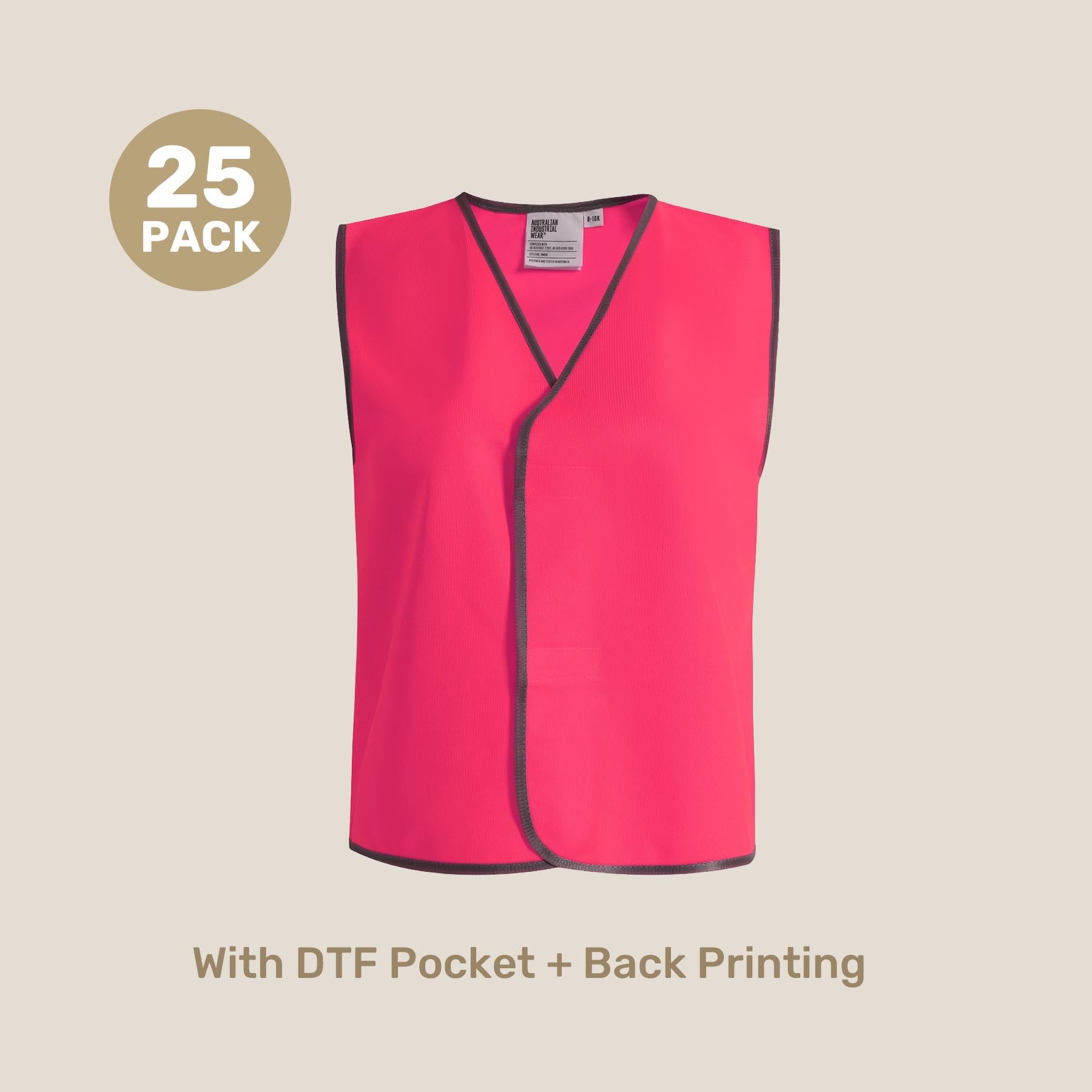 Kids Hi-Vis Safety Vest Pack | Class D with Custom Printing