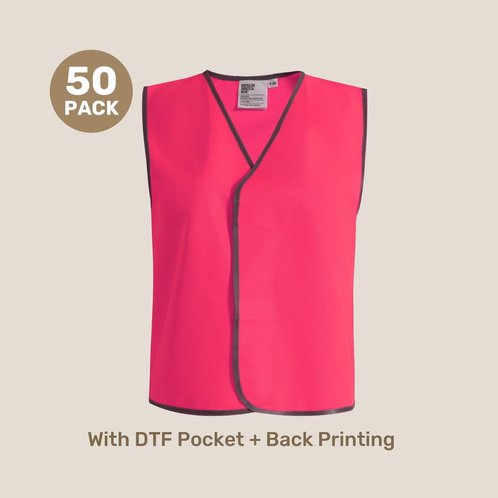 Kids Hi-Vis Safety Vest Pack | Class D with Custom Printing