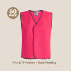 Kids Hi-Vis Safety Vest Pack | Class D with Custom Printing