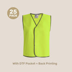 Kids Hi-Vis Safety Vest Pack | Class D with Custom Printing