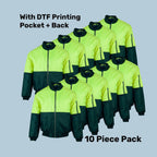 Hi-Vis Flying Jacket Pack (5 or 10) – Special Offer | Waterproof Class D Workwear with Custom Printing