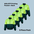 Hi-Vis Flying Jacket Pack (5 or 10) – Special Offer | Waterproof Class D Workwear with Custom Printing