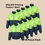 Hi-Vis Flying Jacket Pack (5 or 10) – Special Offer | Waterproof Class D Workwear with Custom Printing