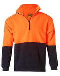 Hi-Vis Half Zip Polar Fleece Pullover | 300gsm Class D Workwear with Custom Printing