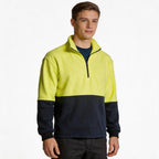 Hi-Vis Half Zip Polar Fleece Pullover | 300gsm Class D Workwear with Custom Printing