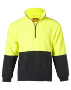 Hi-Vis Half Zip Polar Fleece Pullover | 300gsm Class D Workwear with Custom Printing