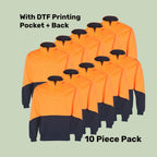 Hi-Vis Half Zip Fleece Sweat Pack (5 or 10) – Special Offer | 320gsm Class D Workwear with Custom Printing