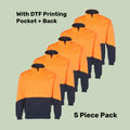 Hi-Vis Half Zip Fleece Sweat Pack (5 or 10) – Special Offer | 320gsm Class D Workwear with Custom Printing